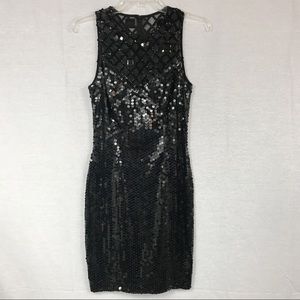 Little Black Sequined Cocktail Dress | Size 6